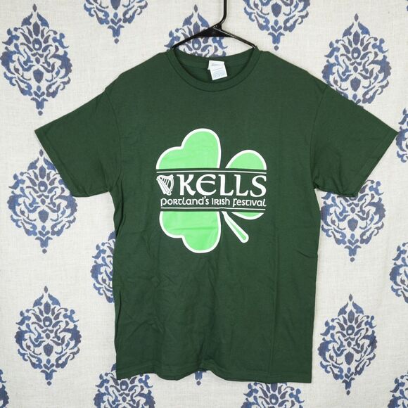 Kells Portland Irish Festival Tee Shirt March 17 Green Crewneck Adult M - Picture 1 of 6